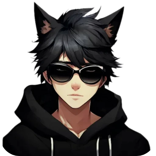 😎 Стикер «Anime Boy wolf» для Telegram