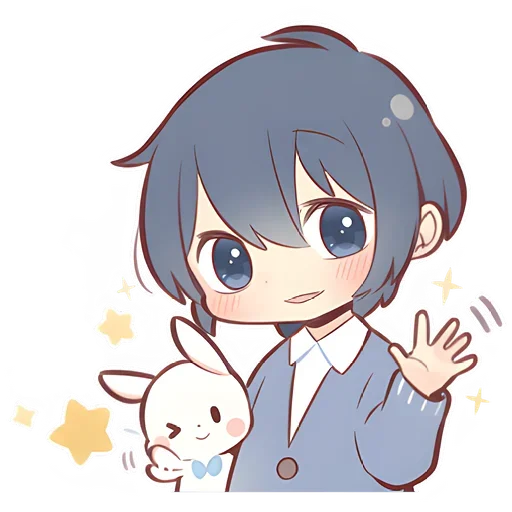 👋 Стикер «Anime boy and girl» для Telegram