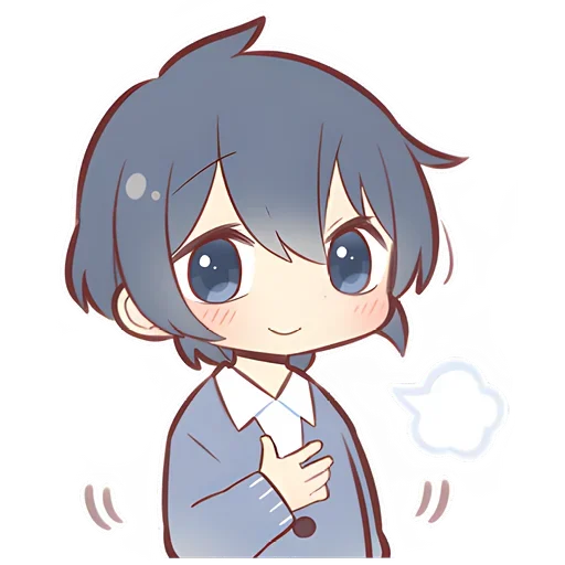 ☺ Стикер «Anime boy and girl» для Telegram