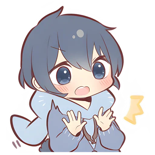 🙅‍♂ Стикер «Anime boy and girl» для Telegram