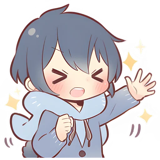 😢 Стикер «Anime boy and girl» для Telegram