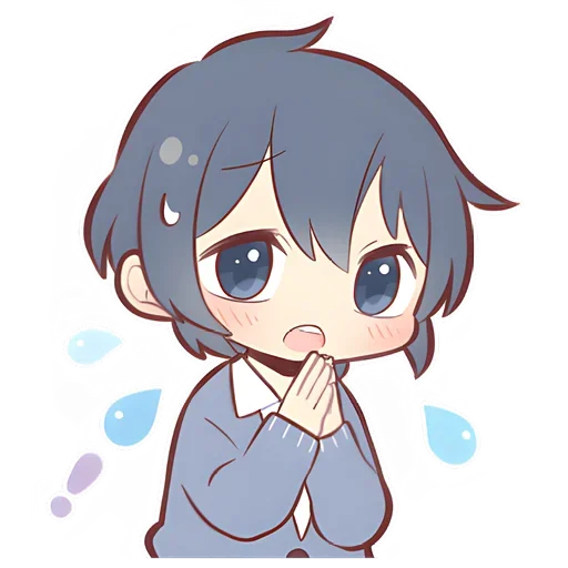 🙏 Стикер «Anime boy and girl» для Telegram