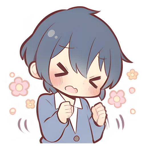 😣 Стикер «Anime boy and girl» для Telegram