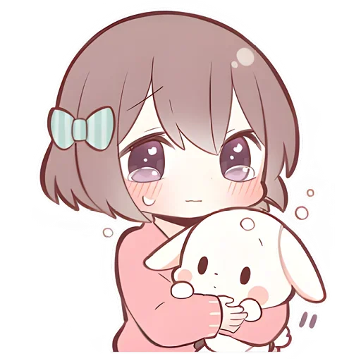 😢 Стикер «Anime boy and girl» для Telegram
