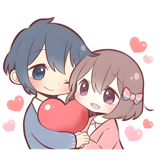 Стикерпак Anime boy and girl для Telegram