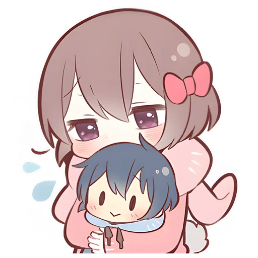 🥰 Стикер «Anime boy and girl» для Telegram
