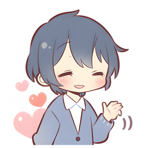 👋 Стикер «Anime boy and girl» для Telegram