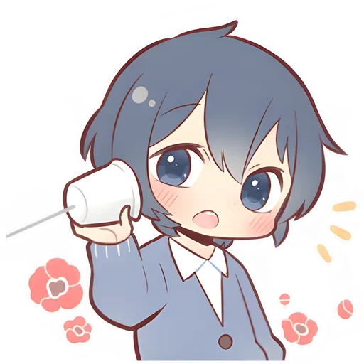 📞 Стикер «Anime boy and girl» для Telegram