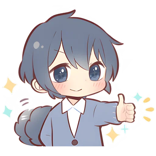 👍 Стикер «Anime boy and girl» для Telegram
