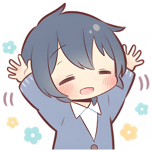 🤗 Стикер «Anime boy and girl» для Telegram