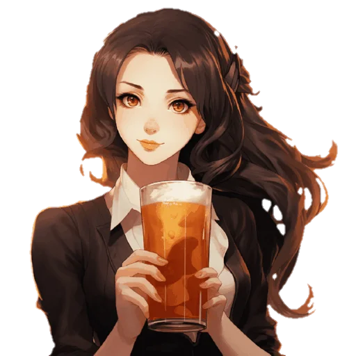 🍻 Стикер «Аниме пиво» для Telegram
