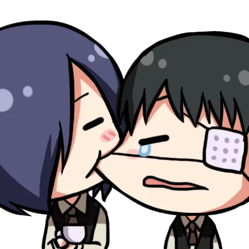 ❤️ Стикер «Anime Hugs, Kisses & Random» для Telegram