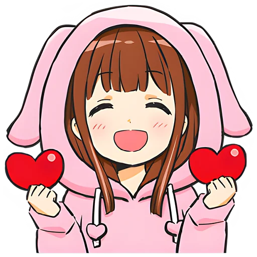 🥰 Стикер «Аниме-тян» для Telegram