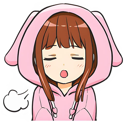 😌 Стикер «Аниме-тян» для Telegram