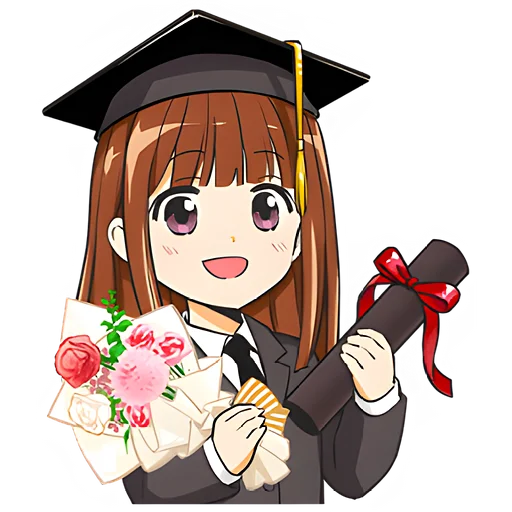 👩‍🎓 Стикер «Аниме-тян» для Telegram