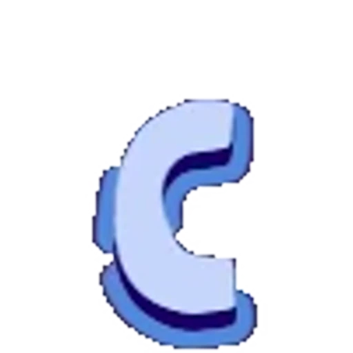 🔠 Эмодзи «Голубой с синей тенью шрифт» для Telegram