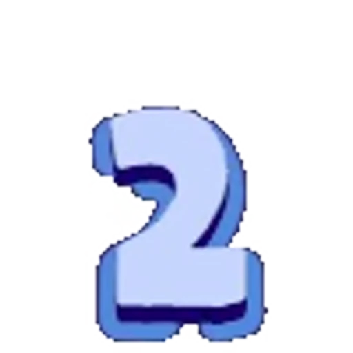 🔢 Эмодзи «Голубой с синей тенью шрифт» для Telegram