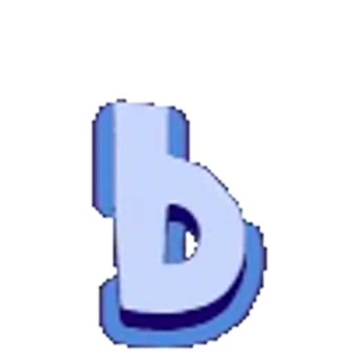 🔠 Эмодзи «Голубой с синей тенью шрифт» для Telegram