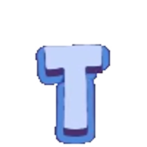 🔠 Эмодзи «Голубой с синей тенью шрифт» для Telegram