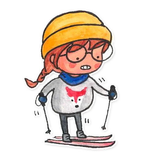 🎿 Стикер «Annet Planet» для Telegram