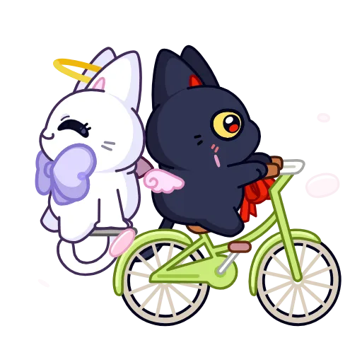 🚲 Стикер «Аннет и Сейлем» для Telegram