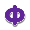 🌸 Эмодзи «Фиолетовые буквы с белым контуром» для Telegram