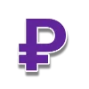 🌸 Эмодзи «Фиолетовые буквы с белым контуром» для Telegram