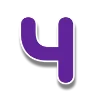🌸 Эмодзи «Фиолетовые буквы с белым контуром» для Telegram