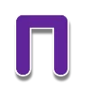 🌸 Эмодзи «Фиолетовые буквы с белым контуром» для Telegram