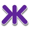 🌸 Эмодзи «Фиолетовые буквы с белым контуром» для Telegram