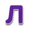🌸 Эмодзи «Фиолетовые буквы с белым контуром» для Telegram