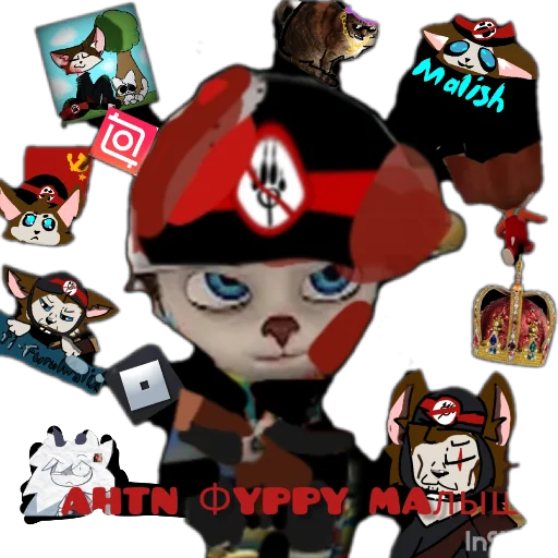 🖼 Стикер «Anti furry Malish Barboskiny» для Telegram