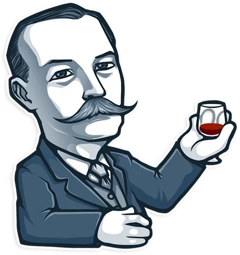 🍷 Стикер «Great Minds» для Telegram