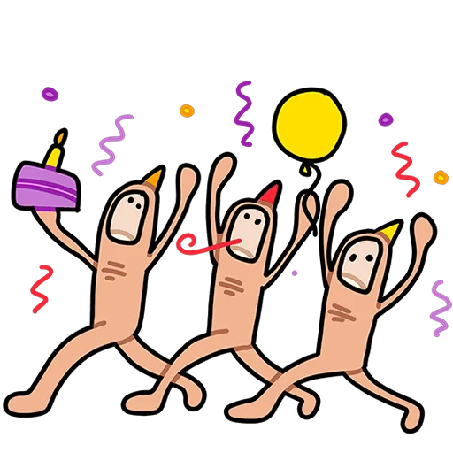 🥳 Стикер «Палец Антон Без Текста» для Telegram