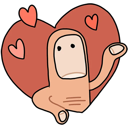😘 Стикер «Палец Антон Без Текста» для Telegram
