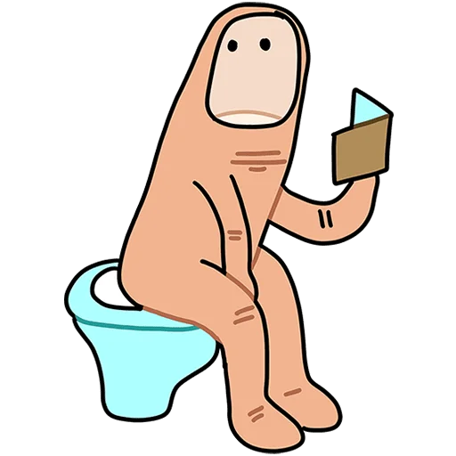 🚽 Стикер «Палец Антон Без Текста» для Telegram