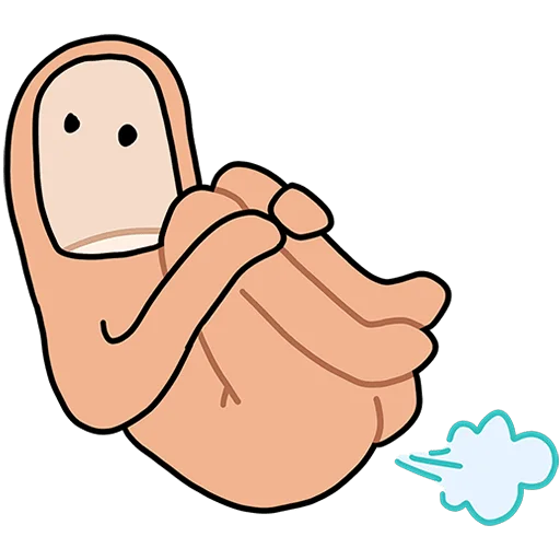 💨 Стикер «Палец Антон Без Текста» для Telegram