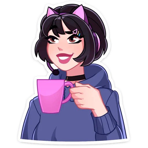 ☕️ Стикер «Анечка» для Telegram