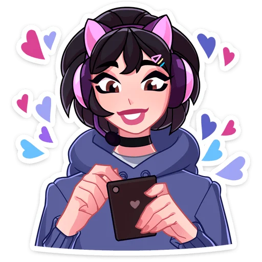 ❤️ Стикер «Анечка» для Telegram