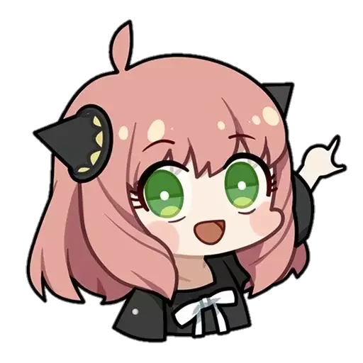 Стикерпак anya chibi для Telegram