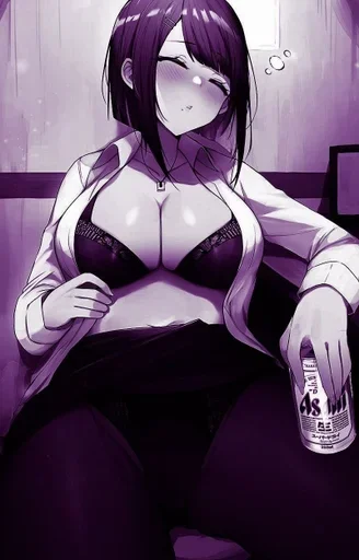 🟣 Стикер «Purple Manga» для Telegram