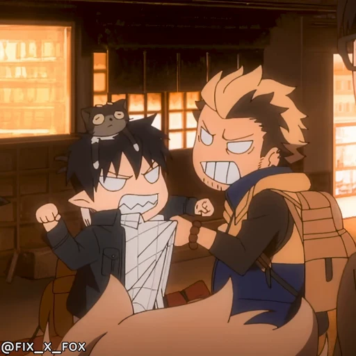 🤬 Стикер «Blue exorcist Синий экзорцист» для Telegram