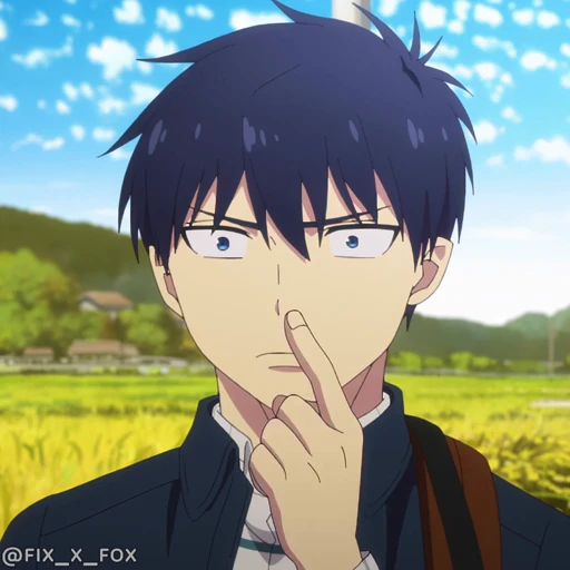 🤨 Стикер «Blue exorcist Синий экзорцист» для Telegram
