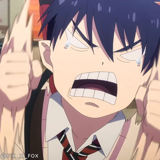 😤 Стикер «Blue exorcist Синий экзорцист» для Telegram