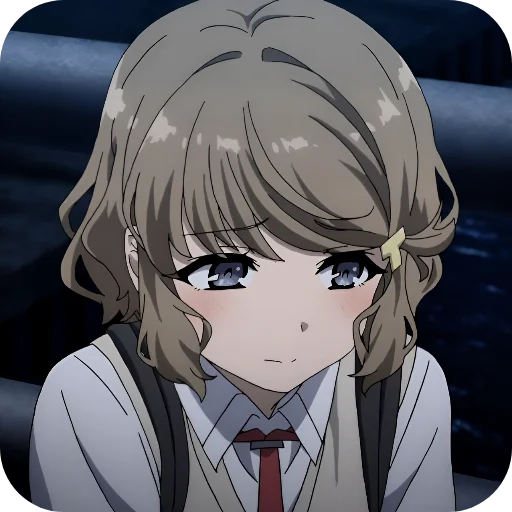 😕 Стикер «Rascal Does Not Dream of Bunny Girl Senpai» для Telegram