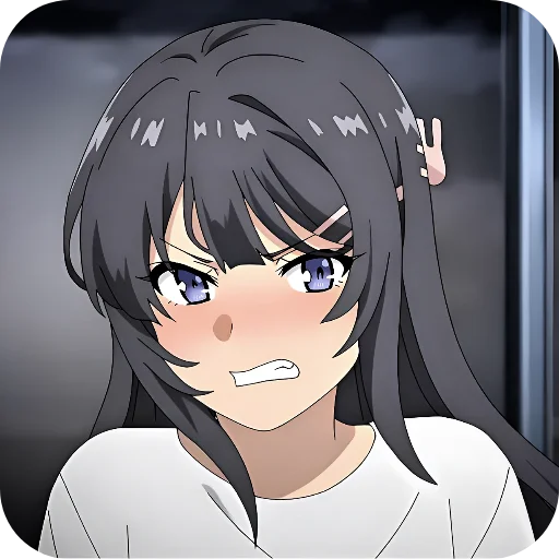 😤 Стикер «Rascal Does Not Dream of Bunny Girl Senpai» для Telegram