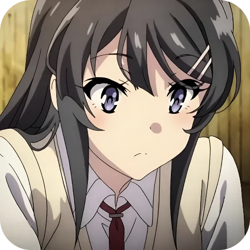 😟 Стикер «Rascal Does Not Dream of Bunny Girl Senpai» для Telegram