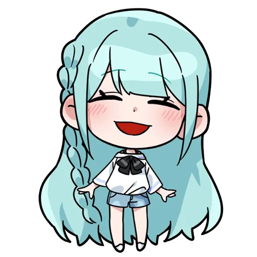 Стикерпак Blue girl для Telegram