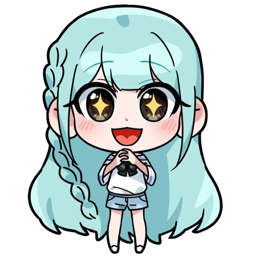 🦋 Стикер «Blue girl» для Telegram