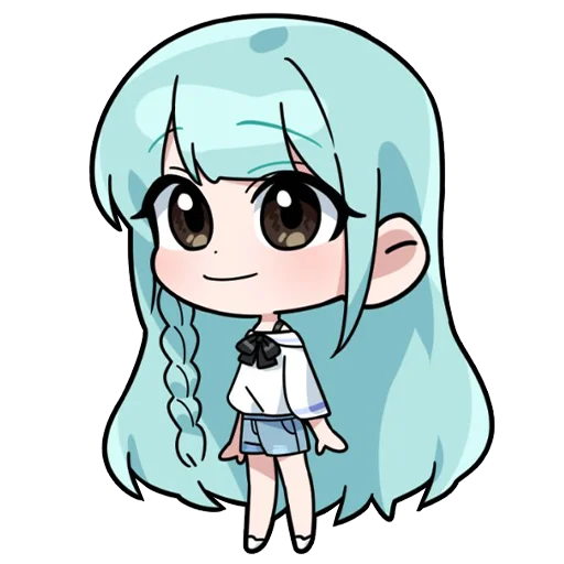 🦋 Стикер «Blue girl» для Telegram
